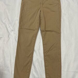 AE American Eagle High Waisted Jeggings Khaki Skinny Pants Stretch 10 Short